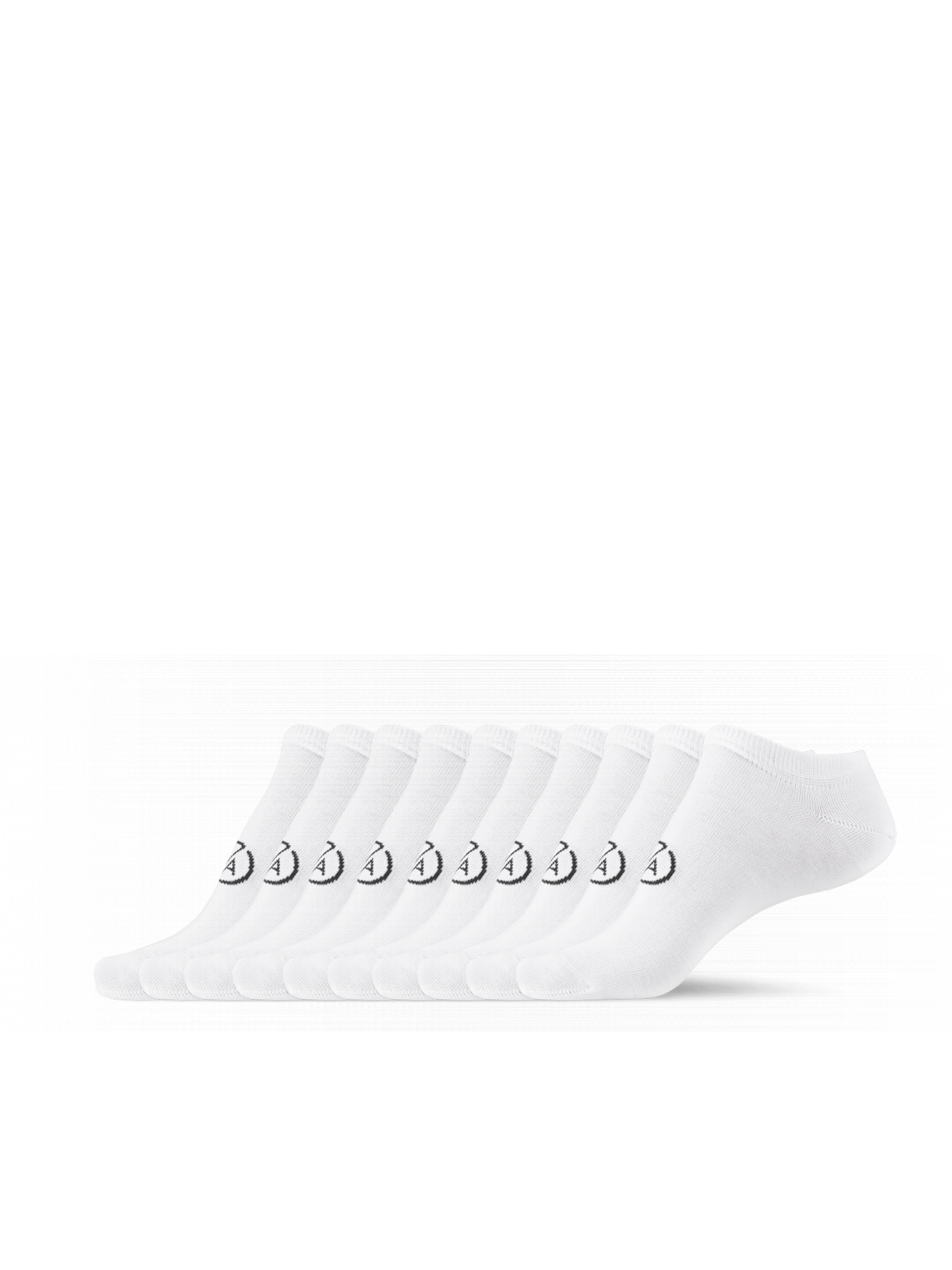 10 x Kotníkové Ponožky Bílé